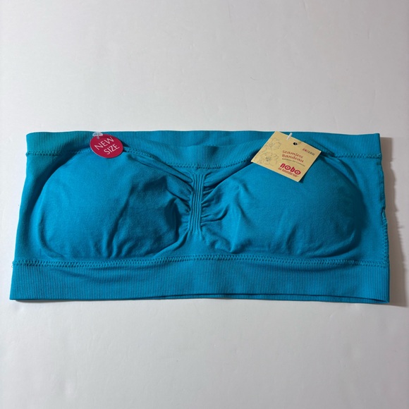 NOBO Seamless Bandeau Bra Tube Top Strapless Ribbed Padded Versatile Comfort 2X - Picture 3 of 10
